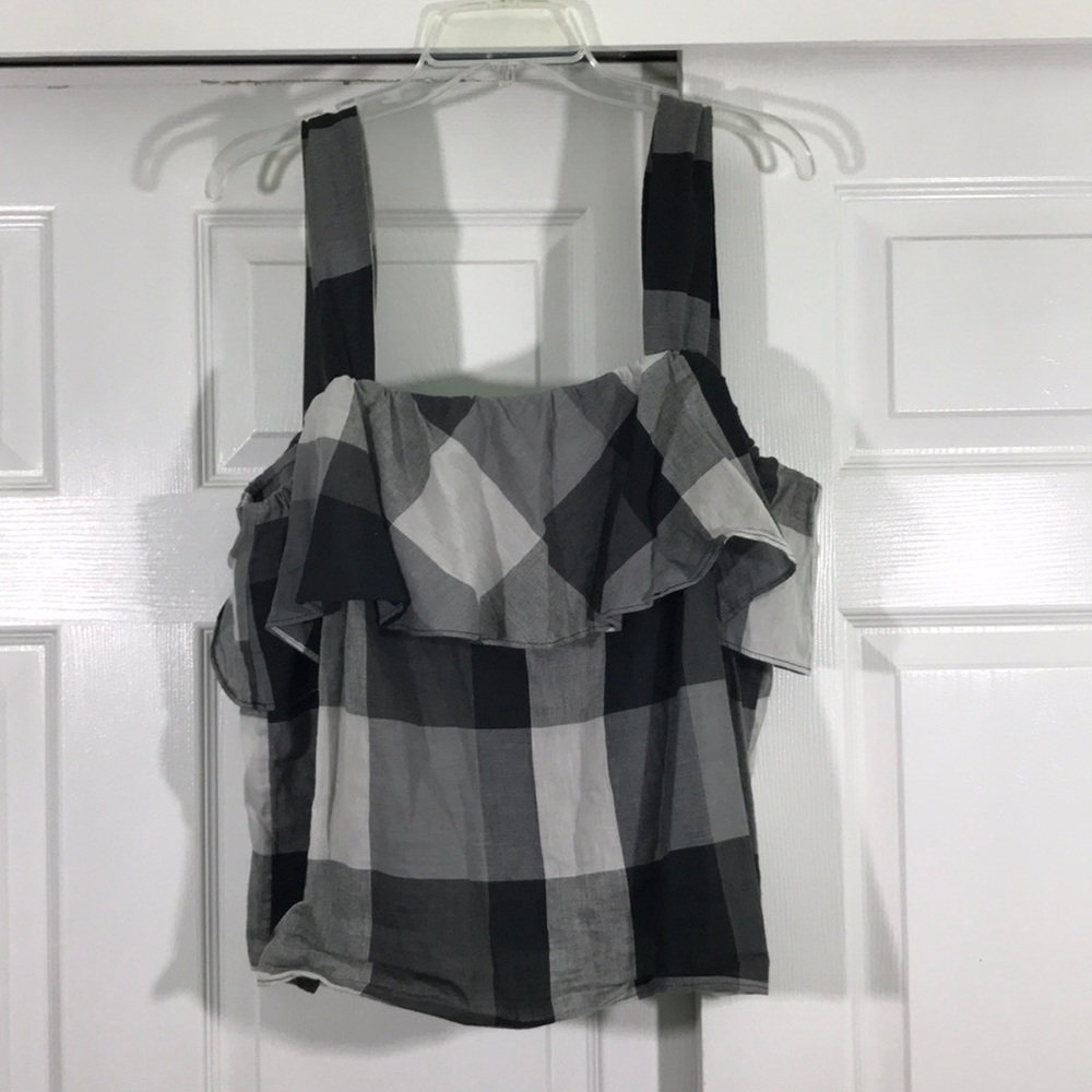 Who What Wear Buffalo Plaid Top XXL